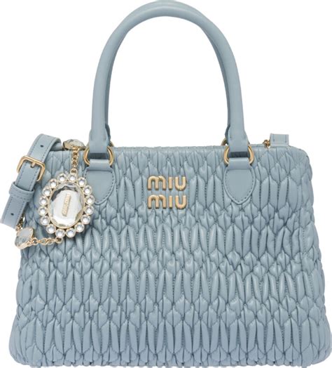 Miu Crystal nappa leather and crystal handbag